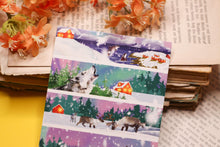 Lade das Bild in den Galerie-Viewer, Postkarte - Skandinavische Nacht - Polarlichter - Weihnachten - Winter - Orca, Wolf, Rentier - Eigene Illustration