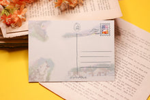 Lade das Bild in den Galerie-Viewer, Postkarte - Skandinavische Nacht - Polarlichter - Weihnachten - Winter - Orca, Wolf, Rentier - Eigene Illustration