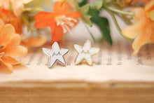 Lade das Bild in den Galerie-Viewer, Emaille Pin - Minipin - Stern - Kleiner Stern mit Perlmutt Schimmer - Gold oder Silber - Freundschaft, Liebe, Familie, Arbeit