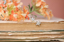 Lade das Bild in den Galerie-Viewer, Emaille Pin - Minipin - Stern - Kleiner Stern mit Perlmutt Schimmer - Gold oder Silber - Freundschaft, Liebe, Familie, Arbeit