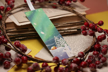 Lade das Bild in den Galerie-Viewer, Lesezeichen - Polarlichter mit Hase und Haus - Aurora Borealis - Nordlichter - Adventskalender befüllen - Eigene Illustration