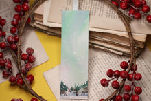 Lade das Bild in den Galerie-Viewer, Lesezeichen - Polarlichter mit Rentieren - Aurora Borealis - Nordlichter - Skandinavien - Adventskalender befüllen - Eigene Illustration