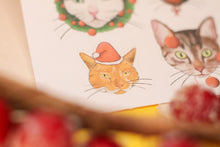 Lade das Bild in den Galerie-Viewer, Stickerbogen - Meine liebsten Katzen - dressed up - Weihnachten - Adventskalender befüllen - Bullet Journal - Eigene Illustrationen