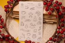 Lade das Bild in den Galerie-Viewer, Stickerbogen - Weihnachts Skizzen - Christmas doodles - Weihnachten - Adventskalender befüllen - Bullet Journal - Eigene Illustrationen