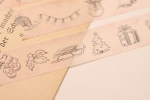 Lade das Bild in den Galerie-Viewer, Washi Tape - Christmas Doodle - Skizzierte Weihnachten - Lineart - Eigene Illustrationen - Adventskalender - Wichteln - 15mm x 10m