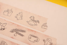 Lade das Bild in den Galerie-Viewer, Washi Tape - Christmas Doodle - Skizzierte Weihnachten - Lineart - Eigene Illustrationen - Adventskalender - Wichteln - 15mm x 10m