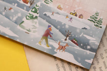 Lade das Bild in den Galerie-Viewer, Notizblock - Winterdorf - - Weihnachtliches Dorf - Schneebedeckte Landschaft - Briefpapier - DIN A5 - 50 Seiten - kariert - Wichteln