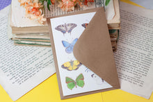 Lade das Bild in den Galerie-Viewer, Klappkarte - Schmetterlinge Tagfalter - Vielen Dank - Eigene Illustration - Mit Umschlag