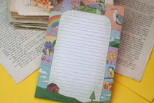 Lade das Bild in den Galerie-Viewer, Notizblock - Kleine Bilder - Pastell - Fröhliches Briefpapier - DIN A5 - 50 Seiten - liniert