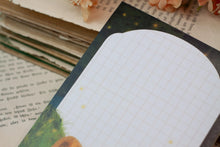 Lade das Bild in den Galerie-Viewer, Notizblock - Fuchs am Wasser mit Glühwürmchen - A6 - 50 Seiten - kariert - Notizzettel