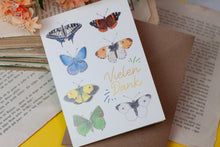 Lade das Bild in den Galerie-Viewer, Klappkarte - Schmetterlinge Tagfalter - Vielen Dank - Eigene Illustration - Mit Umschlag