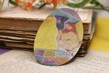 Lade das Bild in den Galerie-Viewer, Vinyl Sticker - Frau mit Hund lesend - Aufkleber mit Golden Retriever und Leseratte - Handgemalte Illustration
