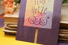 Lade das Bild in den Galerie-Viewer, Postkarte - Herz statt Hetze - linksgrünversifft - gegen Rechts - same shit, different century - eigene Illustration