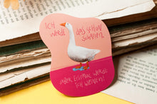 Lade das Bild in den Galerie-Viewer, Vinyl Sticker - ich werde das schon schaffen - weinen, emotional - Gans - Affirmation - Spruch - Handgemalte Illustration