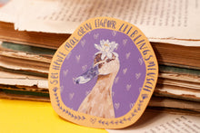 Lade das Bild in den Galerie-Viewer, Vinyl Sticker - dein eigener Lieblingsmensch - Ente mit Blume - Sei lieb zu dir - Geschenk - Affirmation - Spruch - Handgemalte Illustration