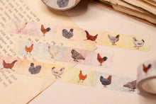 Lade das Bild in den Galerie-Viewer, Washi Tape - Bunte Hühner - Hühnerrassen - Ostern Dekoidee - Basteln für Ostern - Frühling - Eigene Illustrationen