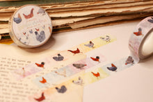 Lade das Bild in den Galerie-Viewer, Washi Tape - Bunte Hühner - Hühnerrassen - Ostern Dekoidee - Basteln für Ostern - Frühling - Eigene Illustrationen