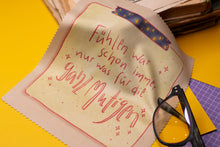 Lade das Bild in den Galerie-Viewer, Reinigungstuch - Fühlen Mutig - Notiz Affirmation - Microfasertuch für Brillen, Handys und Objektive - Eigene Illustration - lustiger Spruch
