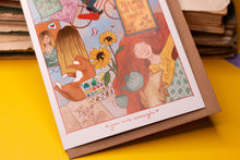 Lade das Bild in den Galerie-Viewer, Klappkarte - Reminder - Du bist genug - Eigene Illustration - Mit Umschlag
