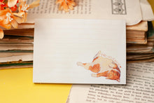 Lade das Bild in den Galerie-Viewer, Kleiner Notizblock - Roter Kater Take Care - Affirmation mit Katze - Blanko - A7 - 50 Seiten