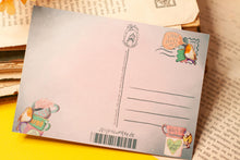 Lade das Bild in den Galerie-Viewer, Postkarte - Tassen gegen Rechts mit Rotkehlchen + Blaumeise - linksgrünversifft - bunt statt braun, fck nzs, nie wieder -eigene Illustration