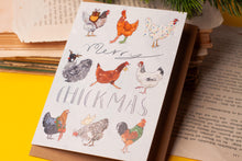Lade das Bild in den Galerie-Viewer, Klappkarte - Merry Chickmas - Weihnachtskarte mit Hühnern - lustiger Karte - Eigene Illustration