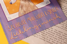 Lade das Bild in den Galerie-Viewer, Reinigungstuch - Lieblingsmensch - Stockente - Microfasertuch für Brillen, Handys und Objektive - Eigene Illustration - Lustiger Spruch