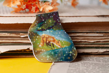 Lade das Bild in den Galerie-Viewer, Magnetisches Lesezeichen - Fuchs am Bach - Fuchs im Wald - Verträumte Kunst, Glitzer - Geschenkidee - Eigene Illustrationen