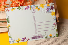 Lade das Bild in den Galerie-Viewer, Postkarte - Für dich soll es bunte Blumen regnen - Wildblumen - Frühblüher - Geburtstagskarte, Glückwünsche - Eigene Illustration