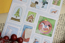 Lade das Bild in den Galerie-Viewer, Stickerbogen - Weihnachtliche Briefmarken
