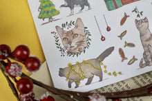 Lade das Bild in den Galerie-Viewer, Stickerbogen - Weihnachtskatzen
