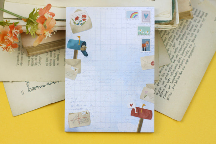 Notizblock - Happy Mail - Brieffreundschaft - A6 - 50 Seiten