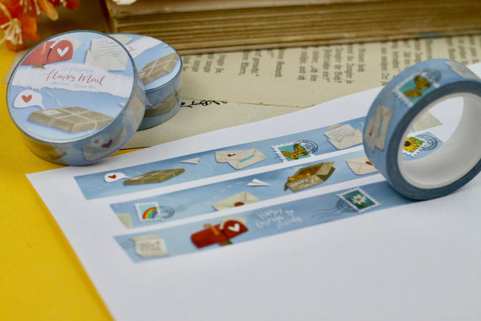 Washi Tape - Happy Mail - Eigene Illustrationen
