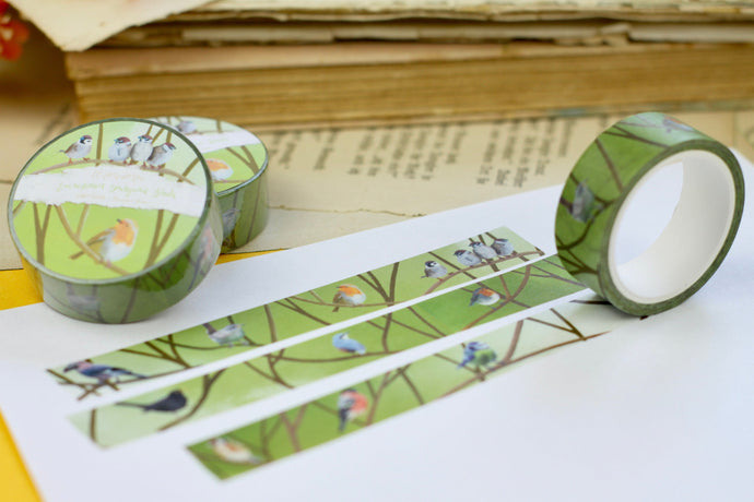 Washi Tape - Vögel im Sommer - Gartenvögel - Eigene Illustrationen