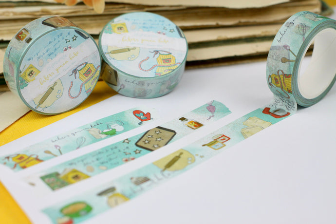Washi Tape - Bakers gonna Bake - Eigene Illustrationen - Weihnachtsbäckerei - Rezepte