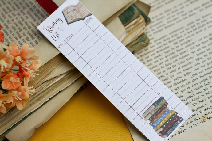 Lesezeichen - Reading Tracker - Leseliste - Bücherstapel - Bücher - Eigene Illustrationen