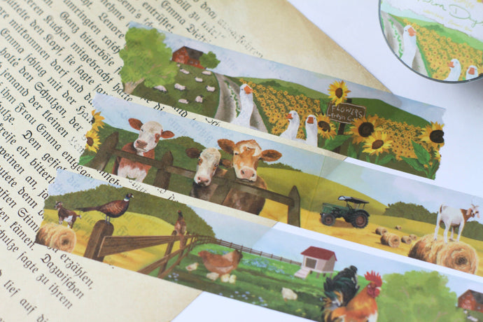 Washi Tape - Farm Days - 10mx25mm - Eigene Illustrationen