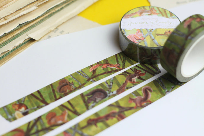 Washi Tape - Eichhörnchen im Sommer - Eigene Illustrationen