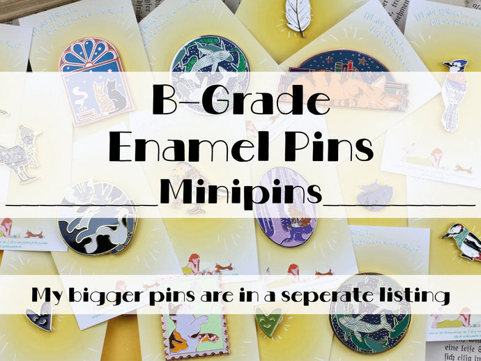 Enamel Pin - Mini Pins - B-Ware, B-Grade, Second - Seconds Sale - Broschen mit kleinen Fehlern - Oopsie Bag