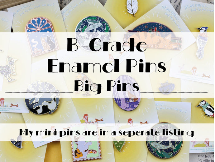 Enamel Pin - Bigger Pins - B-Ware, B-Grade, Second - Seconds Sale - Broschen mit kleinen Fehlern - Oopsie Bag
