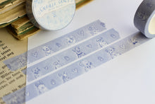 Lade das Bild in den Galerie-Viewer, Washi Tape - Doodle Dogs - Skizzierte Hunde - Lineart - Eigene Illustrationen - Border Collie, Mops, Rottweiler, Frenchie - 15mm x 10m
