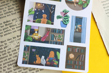 Lade das Bild in den Galerie-Viewer, Stickerbogen - Late Nights - gemütliche abendstimmung - Bullet Journal - Eigene Illustrationen
