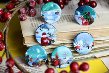 Lade das Bild in den Galerie-Viewer, Magnet Set - Christmas Night - Santa, Elfen, Rentiere - Adventskalender befüllen - Eigene Illustration
