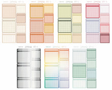 Lade das Bild in den Galerie-Viewer, Stickerbogen - Essentials 007 - Monat Kalenderansicht - Verschiedene Farben - Bullet Journal, Planer - Eigene Illustrationen
