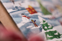 Lade das Bild in den Galerie-Viewer, Klappkarte - Winterdorf - Weihnachtliches Dorf - Schneebedeckte Landschaft - Eigene Illustration - Mit Umschlag
