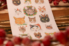 Lade das Bild in den Galerie-Viewer, Stickerbogen - Meine liebsten Katzen - dressed up - Weihnachten - Adventskalender befüllen - Bullet Journal - Eigene Illustrationen
