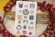 Lade das Bild in den Galerie-Viewer, Stickerbogen - Meine liebsten Katzen - dressed up - Weihnachten - Adventskalender befüllen - Bullet Journal - Eigene Illustrationen
