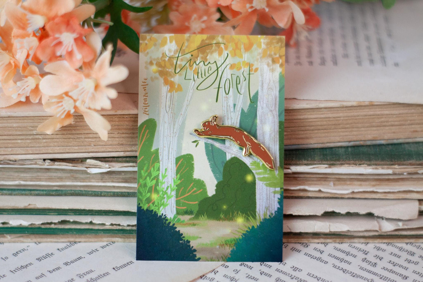 Emaille Pin - Minipin - Eichhörnchen - Tiny Little Forest Kollektion