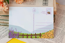 Lade das Bild in den Galerie-Viewer, Postkarte - Frühlingsgefühle - Garten mit Gartenhaus Blumen
