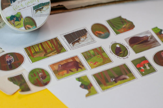 Washi Tape - Forest Gallery - 10mx25mm - Eigene Illustrationen